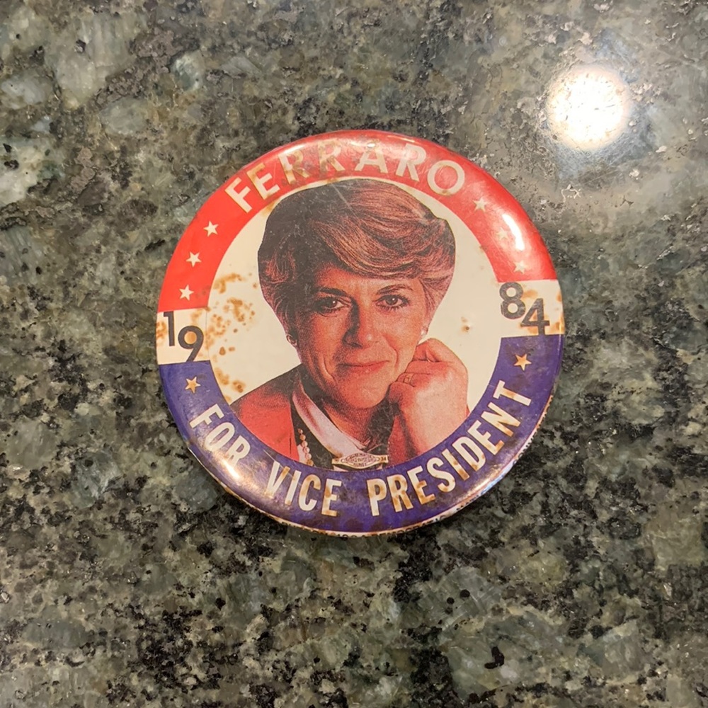 Collectible Vintage Political Button Geraldine Ferraro For Vice President 1984